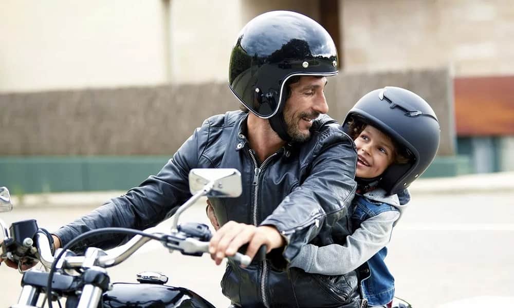 Casco moto niño