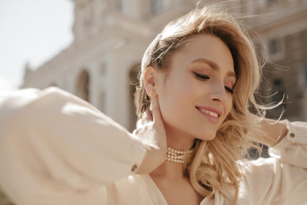 Pendientes de perlas modernos