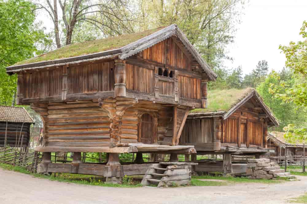 Casas de troncos de madera