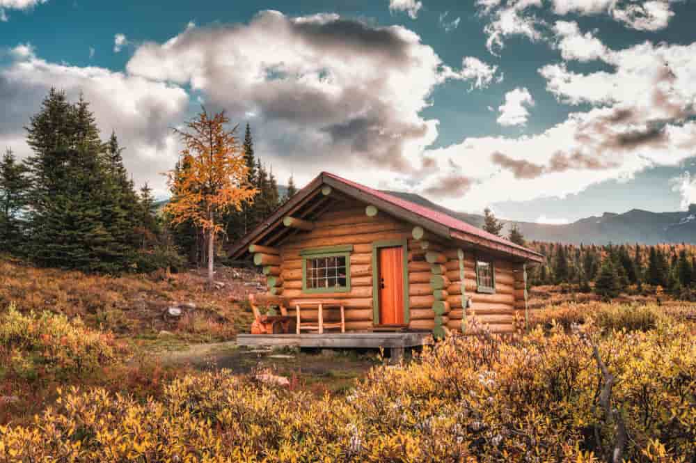Casas de troncos de madera
