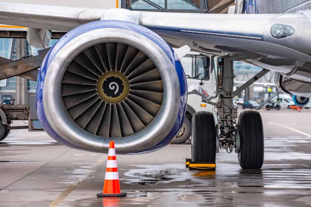 Neumáticos de un avión
